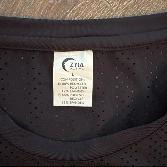 ZYIA Black Perforated Top - Picture 2 of 7